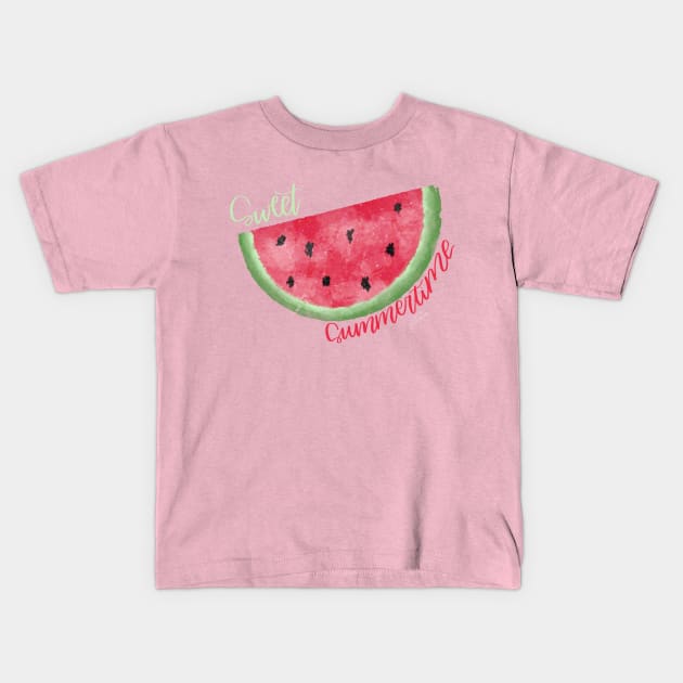 Sweet Summertime Kids T-Shirt by Hannah’s Hand Lettering